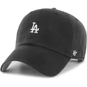 czarna-zakrzywiona-czapka-z-daszkiem-regulowana-clean-up-base-runner-los-angeles-dodgers-mlb-marki-47-brand