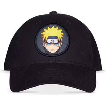 Czarna, zakrzywiona czapka snapback Naruto Uzumaki od Difuzed
