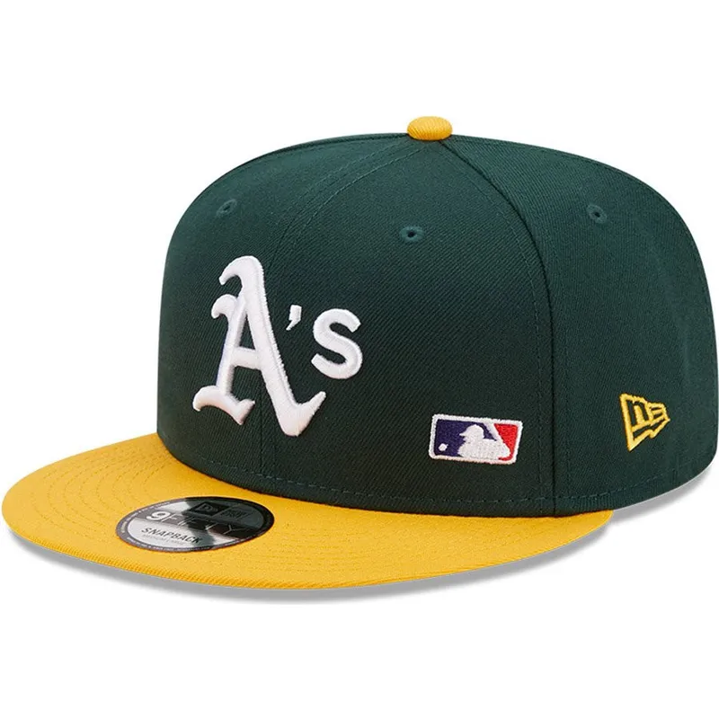 czapki-plana-zielony-snapback-9fifty-team-arch-oakland-athletics-mlb-new-era