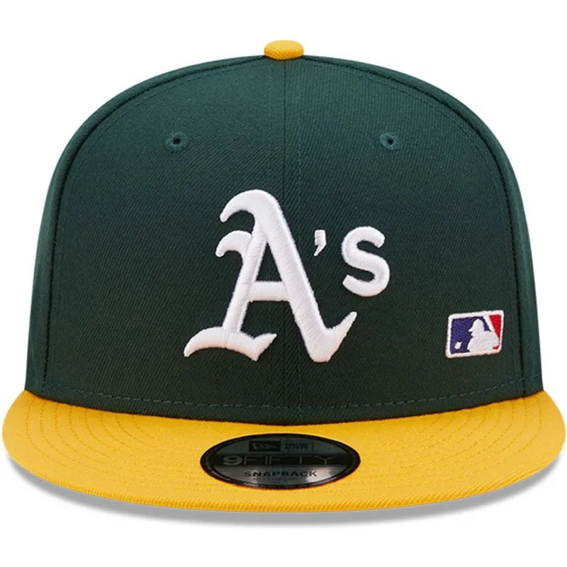 czapki-plana-zielony-snapback-9fifty-team-arch-oakland-athletics-mlb-new-era