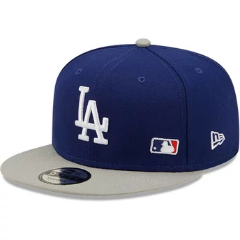 Niebiesko-szara, płaska czapka snapback 9FIFTY Team Arch Los Angeles Dodgers MLB od New Era