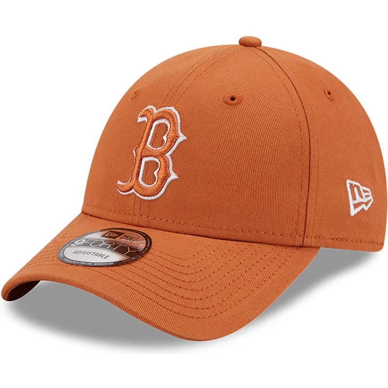 czapki-curva-brazowy-tasma-regulowana-9forty-league-essential-boston-red-sox-mlb-new-era