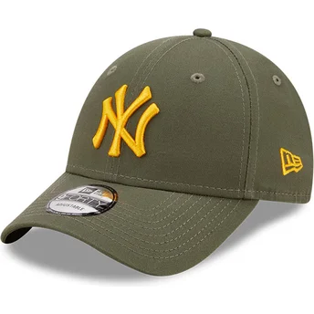 czapki-curva-zielony-tasma-regulowana-9forty-league-essential-new-york-yankees-mlb-new-era