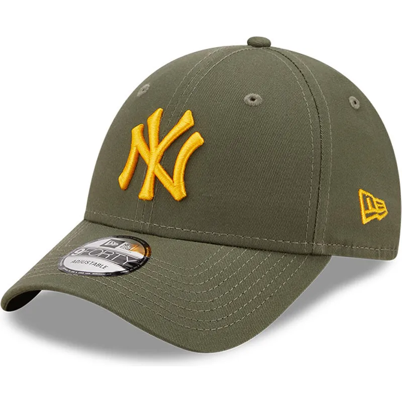 czapki-curva-zielony-tasma-regulowana-9forty-league-essential-new-york-yankees-mlb-new-era
