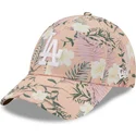 czapki-curva-roz-tasma-regulowana-9forty-floral-los-angeles-dodgers-mlb-new-era
