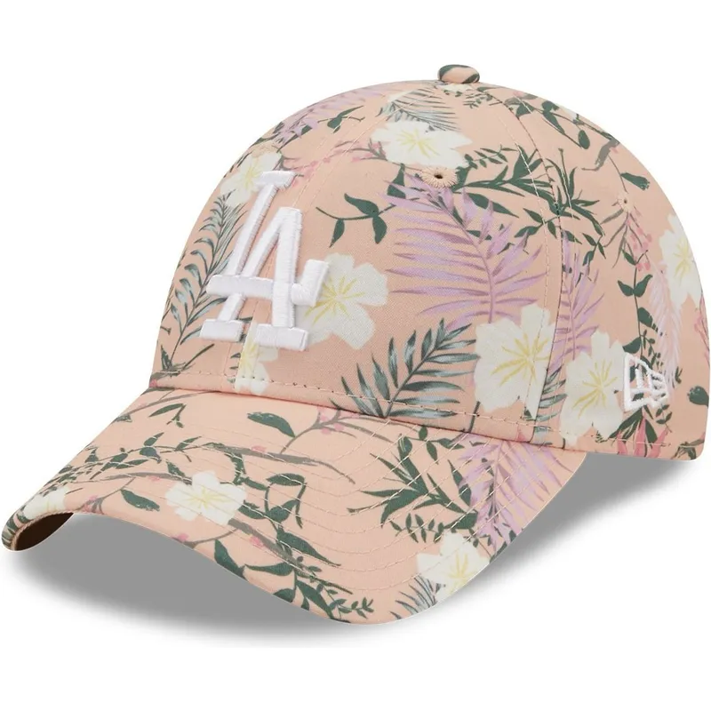 czapki-curva-roz-tasma-regulowana-9forty-floral-los-angeles-dodgers-mlb-new-era