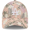 czapki-curva-roz-tasma-regulowana-9forty-floral-los-angeles-dodgers-mlb-new-era