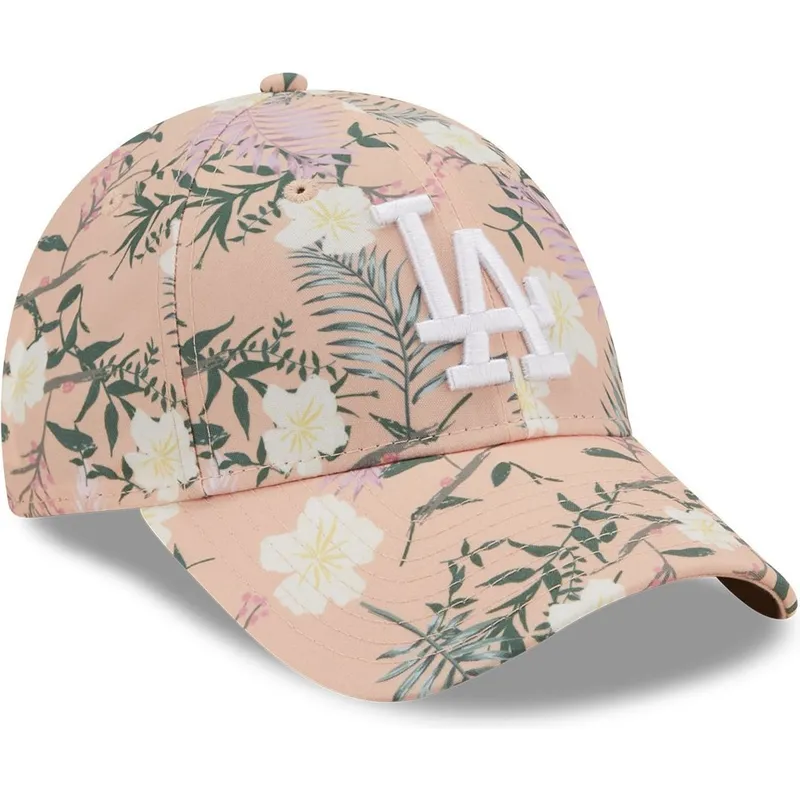 czapki-curva-roz-tasma-regulowana-9forty-floral-los-angeles-dodgers-mlb-new-era