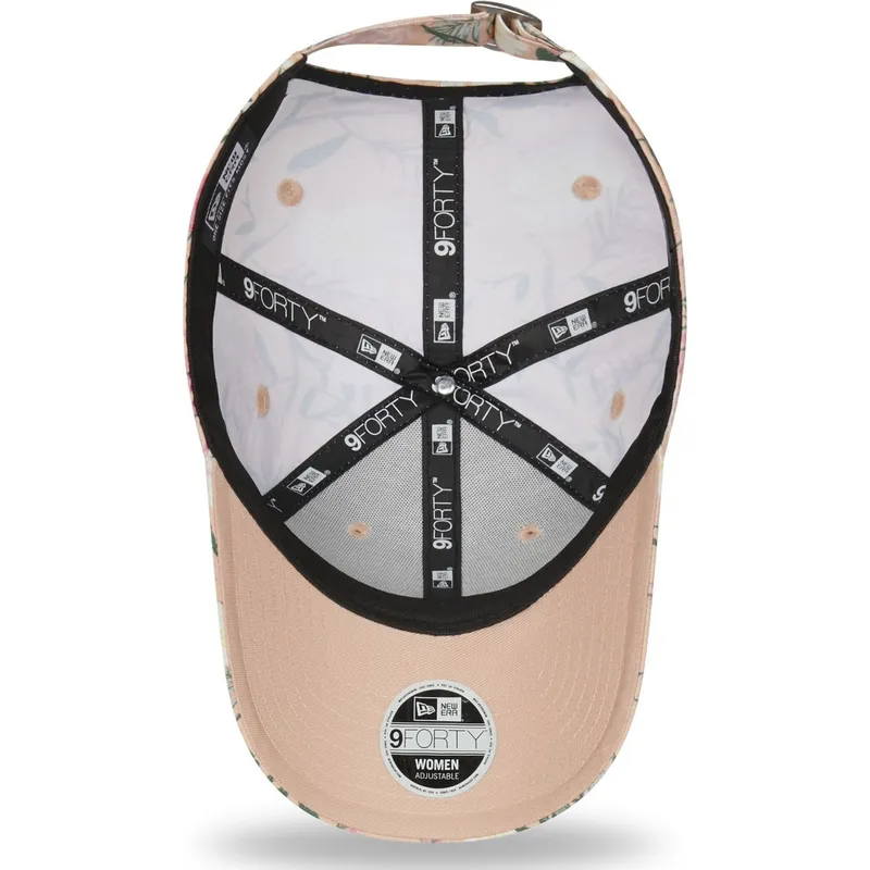 czapki-curva-roz-tasma-regulowana-9forty-floral-los-angeles-dodgers-mlb-new-era