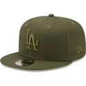 zielona-plaska-czapka-snapback-z-zielonym-logo-9fifty-league-essential-los-angeles-dodgers-mlb-od-new-era