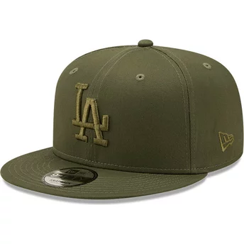 Zielona, płaska czapka snapback z zielonym logo 9FIFTY League Essential zespołu Los Angeles Dodgers MLB od New Era