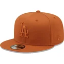 czapki-plana-brazowy-snapback-marron-9fifty-league-essential-los-angeles-dodgers-mlb-new-era