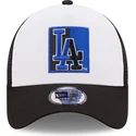 czapka-trucker-biala-i-czarna-a-frame-team-patch-los-angeles-dodgers-mlb-od-new-era