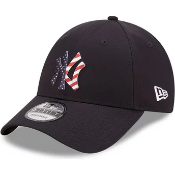 Granatowa, regulowana czapka z daszkiem 9FORTY Infill New York Yankees MLB od New Era