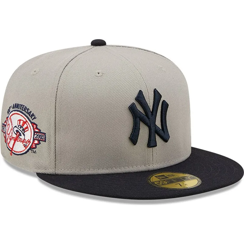 czapki-plana-szary-dopasowany-59fifty-parche-lateral-new-york-yankees-mlb-new-era