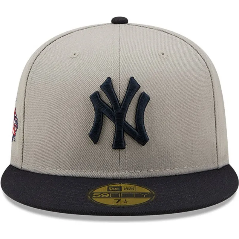 czapki-plana-szary-dopasowany-59fifty-parche-lateral-new-york-yankees-mlb-new-era