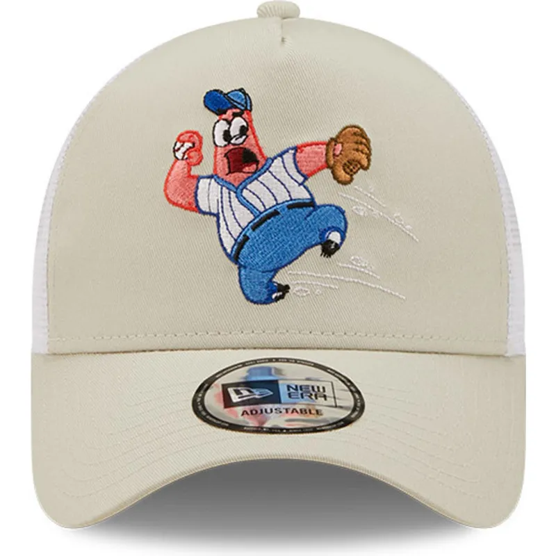 czapki-curva-bezowy-snapback-a-frame-sporty-patricio-estrella-bob-esponja-new-era