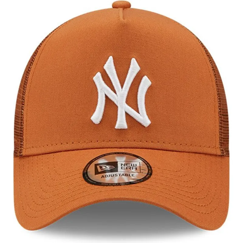 czapki-curva-brazowy-snapback-a-frame-tonal-mesh-new-york-yankees-mlb-new-era