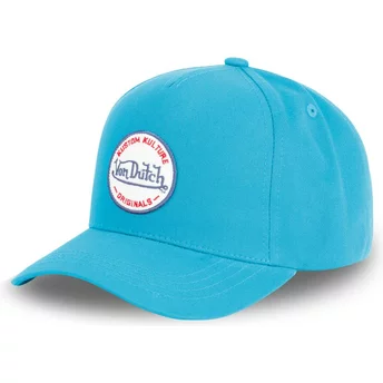 Niebieska czapka snapback Kustom Kulture COL DBLU od Von Dutch z zakrzywionym daszkiem