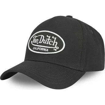 Czarna, regulowana czapka z zakrzywionym daszkiem LOFB 6 od Von Dutch