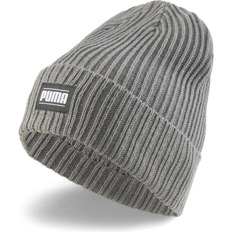 szara-czapka-ribbed-classic-cuff-marki-puma