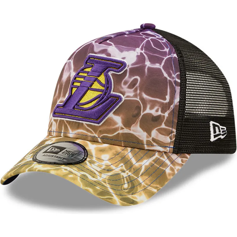 czapki-curva-wielokolorowy-snapback-a-frame-summer-city-los-angeles-lakers-nba-new-era