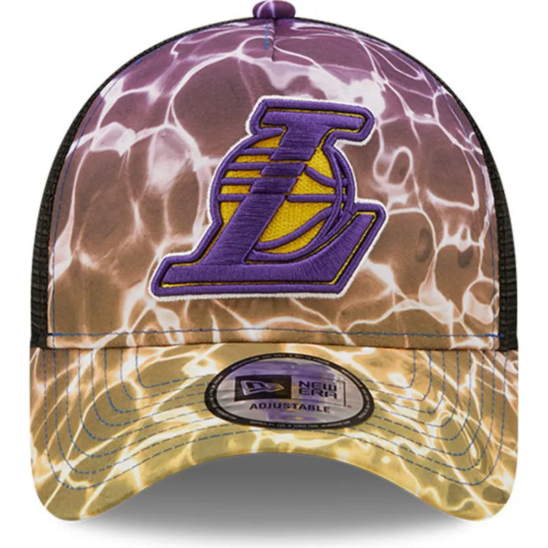czapki-curva-wielokolorowy-snapback-a-frame-summer-city-los-angeles-lakers-nba-new-era