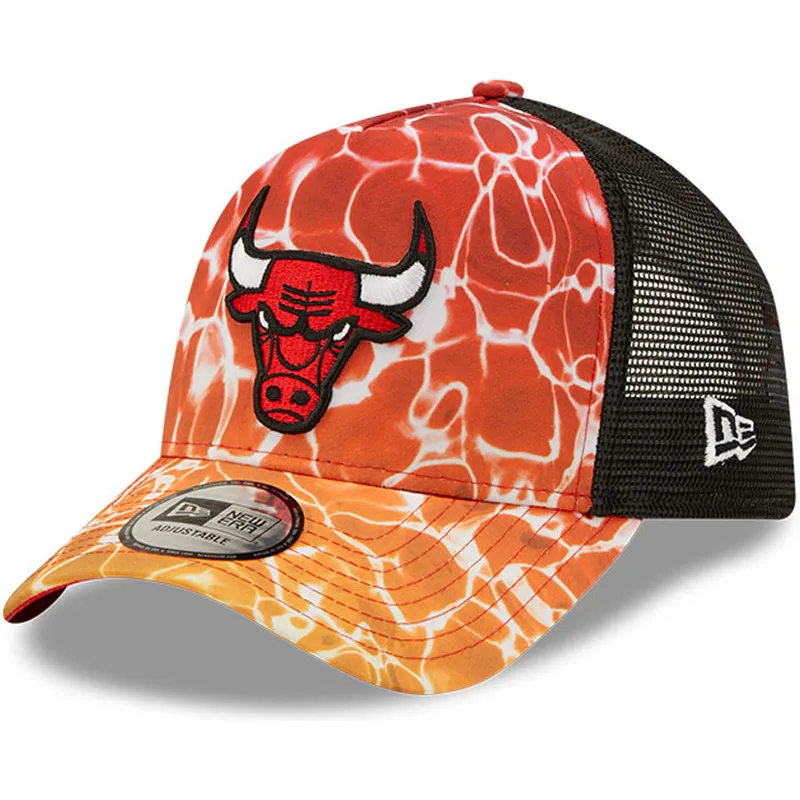 czapki-curva-pomaranczowy-snapback-a-frame-summer-city-chicago-bulls-nba-new-era