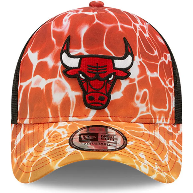 czapki-curva-pomaranczowy-snapback-a-frame-summer-city-chicago-bulls-nba-new-era