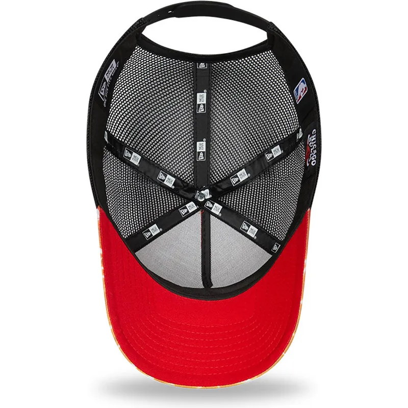 czapki-curva-pomaranczowy-snapback-a-frame-summer-city-chicago-bulls-nba-new-era