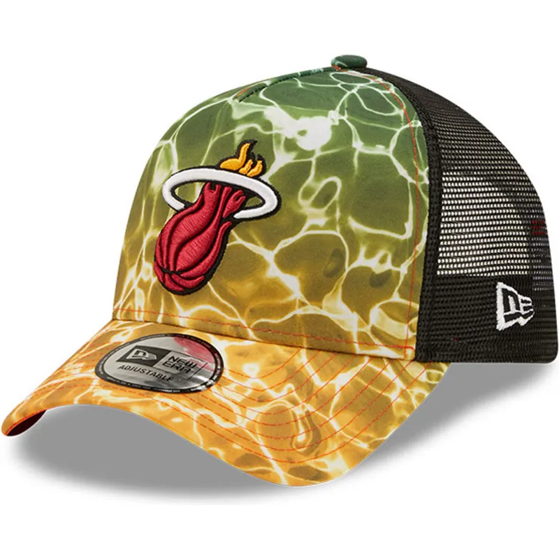 czapki-curva-wielokolorowy-snapback-a-frame-summer-city-miami-heat-nba-new-era