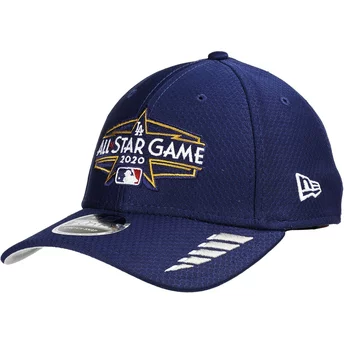 Niebieska czapka snapback 9FORTY z wygiętym daszkiem z kolekcji Washed Pack Split Logo Los Angeles Dodgers MLB od New Era