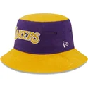 kapelusz-wiaderkowy-fioletowy-i-zolty-tapered-washed-pack-los-angeles-lakers-nba-od-new-era