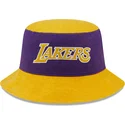kapelusz-wiaderkowy-fioletowy-i-zolty-tapered-washed-pack-los-angeles-lakers-nba-od-new-era