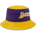 kapelusz-wiaderkowy-fioletowy-i-zolty-tapered-washed-pack-los-angeles-lakers-nba-od-new-era
