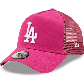 New Era A Frame Tonal Mesh Los Angeles Dodgers MLB Pink Trucker Hat