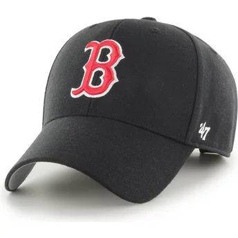 Czarna, regulowana czapka z zakrzywionym daszkiem MVP Boston Red Sox MLB od marki 47