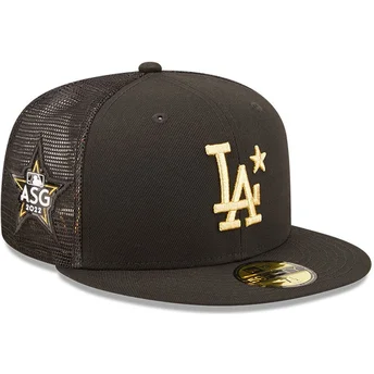czarna-plaska-czapka-trucker-dopasowana-z-zlotym-logo-59fifty-all-star-game-los-angeles-dodgers-mlb-od-new-era