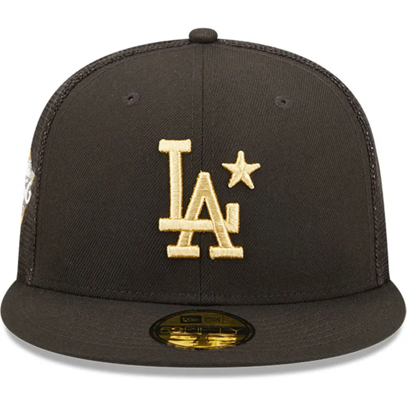 czarna-plaska-czapka-trucker-dopasowana-z-zlotym-logo-59fifty-all-star-game-los-angeles-dodgers-mlb-od-new-era