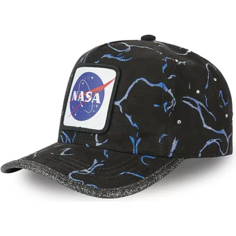 Czarna, regulowana czapka GLI NASA od Capslab z zakrzywionym daszkiem