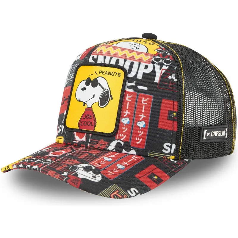 czapki-curva-czarny-snapback-snoopy-orzeszki-ziemne-capslab
