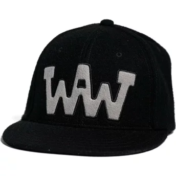 Czarna, płaska czapka snapback WAW WW29 od Wheels And Waves