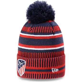 Czerwono-niebieska czapka z pomponem Sport z Atlético de Madrid LFP od New Era