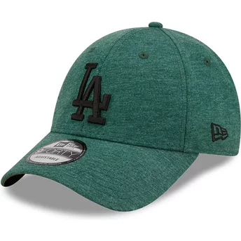 Zielona, regulowana czapka z zakrzywionym daszkiem 9FORTY Jersey Essential z czarnym logo Los Angeles Dodgers MLB od New Era