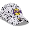 czapki-curva-bialy-tasma-regulowana-9forty-marble-los-angeles-lakers-nba-new-era