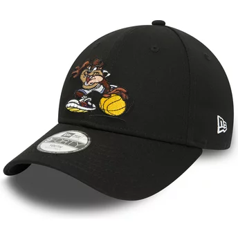 Czarna, regulowana czapka z daszkiem dla chłopca 9FORTY Sporty z Diabłem Tasmanańskim z Looney Tunes od New Era