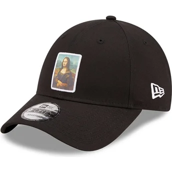 czarna-zakrzywiona-regulowana-czapka-9forty-patch-mona-lisa-le-louvre-od-new-era
