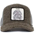 brazowo-szara-czapka-trucker-z-pluszowym-krolikiem-bunny-business-the-farm-od-goorin-bros