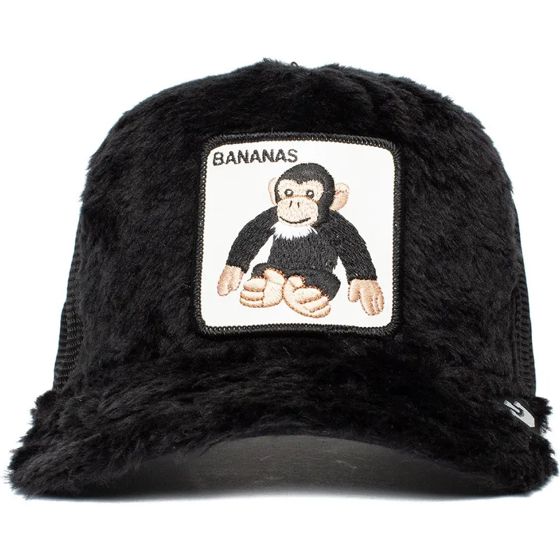 czapki-curva-czarny-snapback-de-borreguillo-mono-peluche-go-bananas-the-farm-the-farm-de-goorin-bros