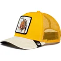 czapka-trucker-zolto-biala-z-dinozaurem-stegosaurus-defense-roofed-lizard-the-farm-od-goorin-bros